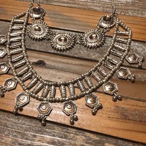 Deco style layered necklace